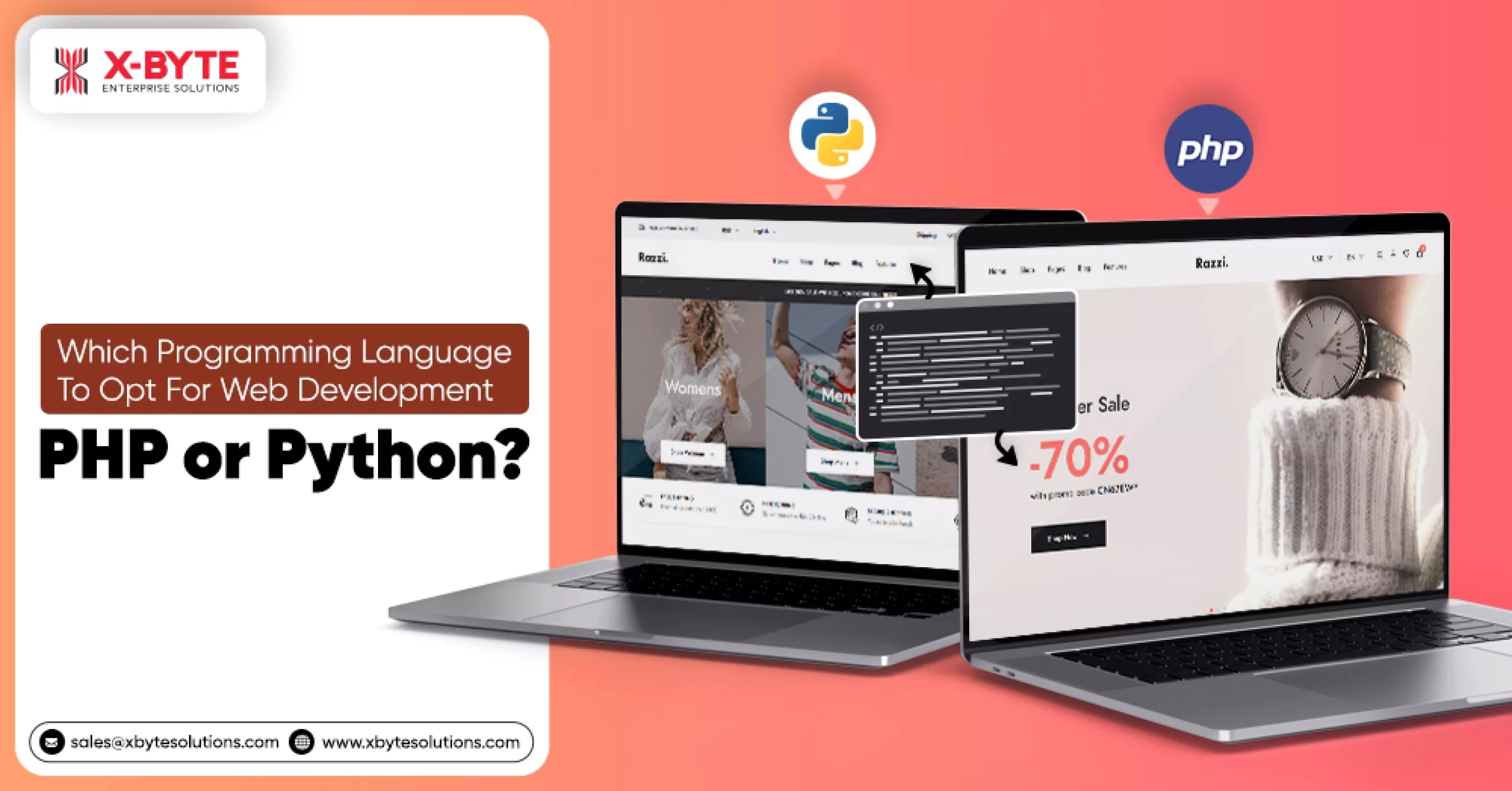 Which programming language to opt for web development PHP or Python